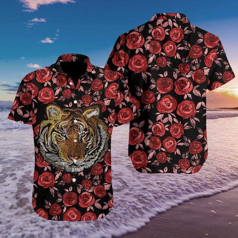 Tiger Rose Hawaiian Shirt