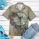 Time Flies Dragonfly Gray Amazing Design Hawaiian Shirt