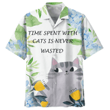 Time Spent With Cat Is Never Wasted Hawaiian Shirt