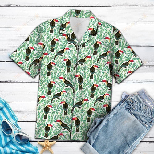 Toucan Bird Leaves Green Nice Design Hawaiian Shirt