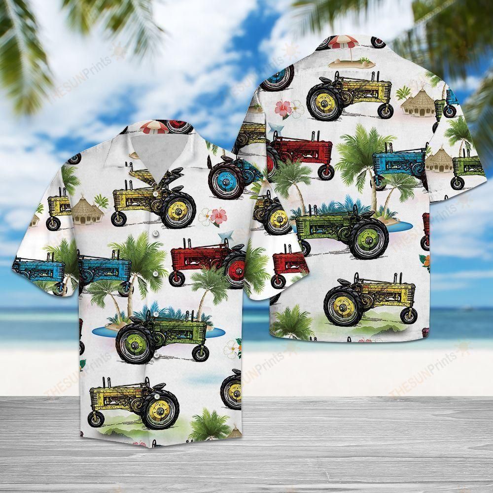 Tractor Colorful Nice Design Hawaiian Shirt