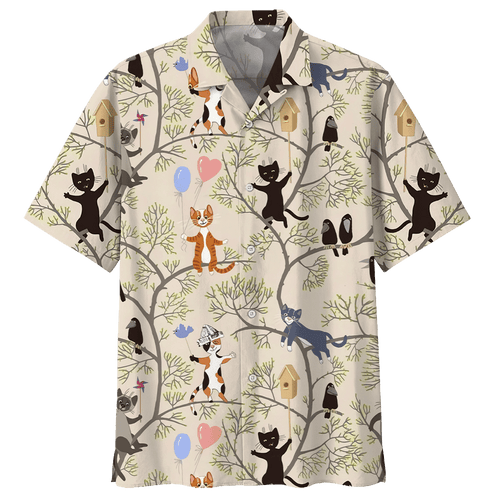 Tree Cat Hawaiian Shirt