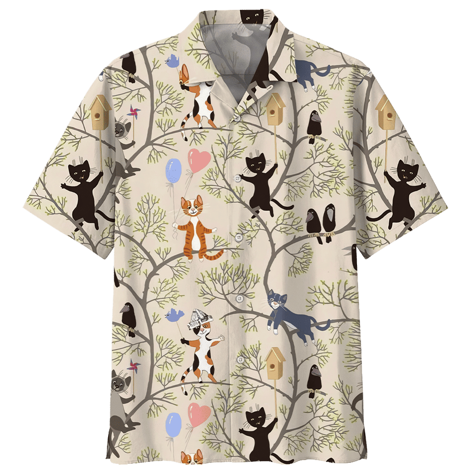Tree Cat Hawaiian Shirt