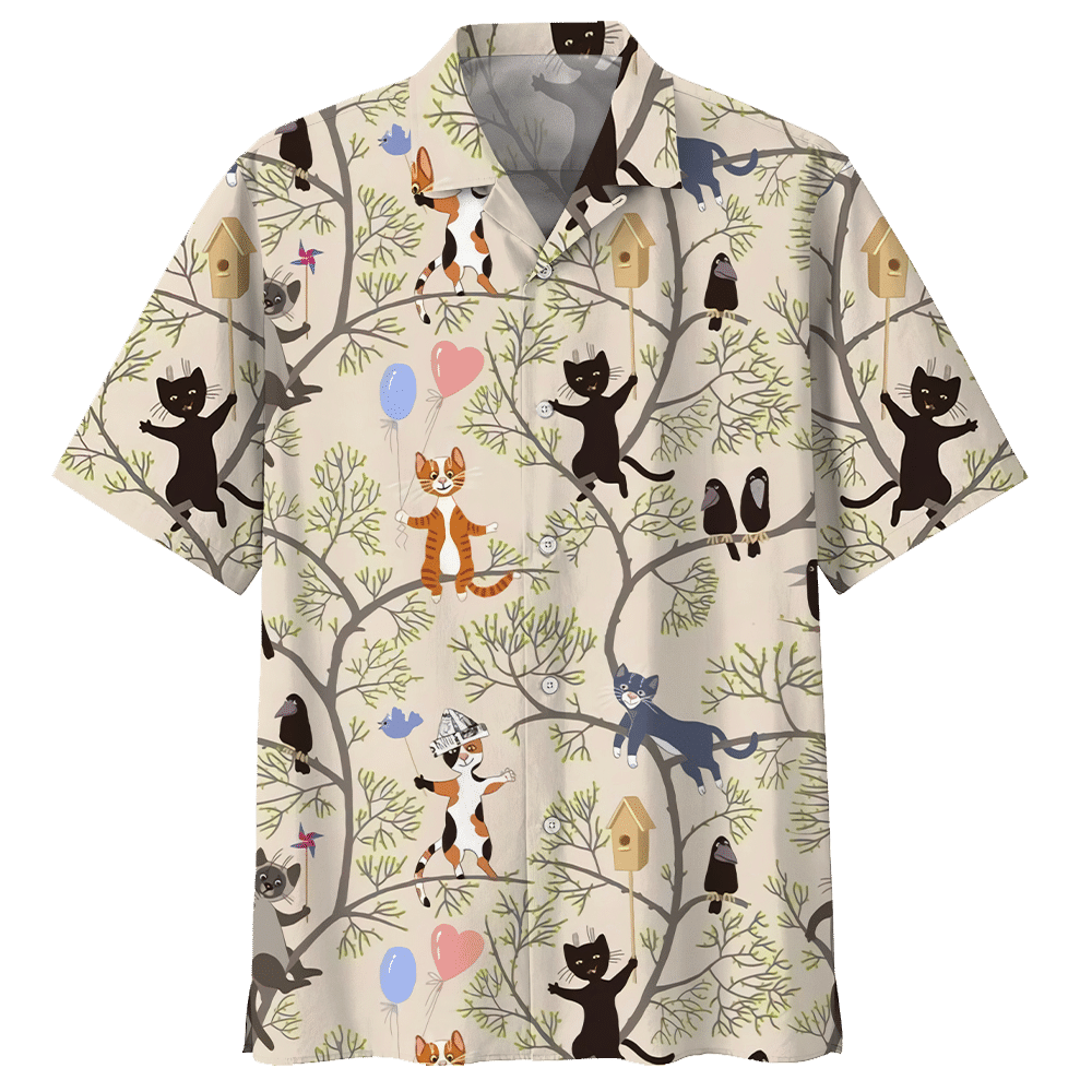 Tree Cat Hawaiian Shirt