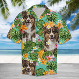 Tropical Pineapple Australian Shepherd Multicolor Unique Design Hawaiian Shirt