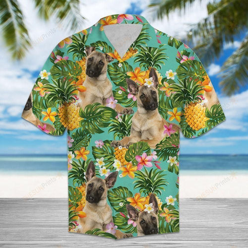 Tropical Pineapple Belgian Shepherd Multicolor Amazing Design Hawaiian Shirt