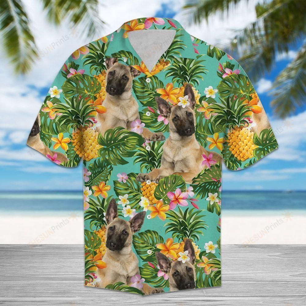 Tropical Pineapple Belgian Shepherd Multicolor Amazing Design Hawaiian Shirt