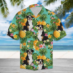 Tropical Pineapple Entlebucher Mountain Dog Multicolor Unique Design Hawaiian Shirt