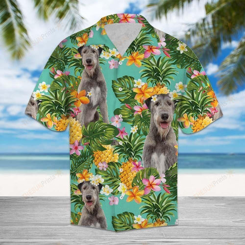 Tropical Pineapple Irish Wolfhound Multicolor Best Design Hawaiian Shirt