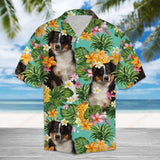 Tropical Pineapple Miniature Australian Shepherd Multicolor Unique Design Hawaiian Shirt