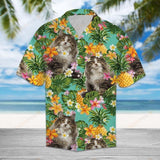 Tropical Pineapple Norwegian Forest Cat Multicolor Nice Design Hawaiian Shirt