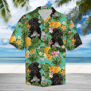 Tropical Pineapple Portuguese Water Dog Multicolor Nice Design Hawaiian Shirt
