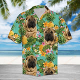Tropical Pineapple Shar Pei Multicolor Unique Design Hawaiian Shirt