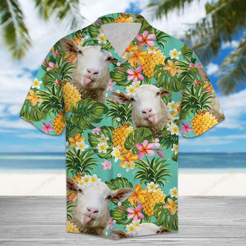 Tropical Pineapple Sheep Multicolor Amazing Design Hawaiian Shirt