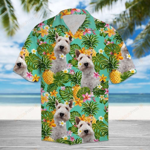 Tropical Pineapple Wire Fox Terrier Multicolor Best Design Hawaiian Shirt