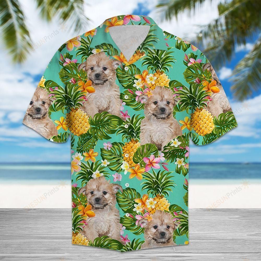 Tropical Pineapple Yorkie Poo Multicolor Unique Design Hawaiian Shirt