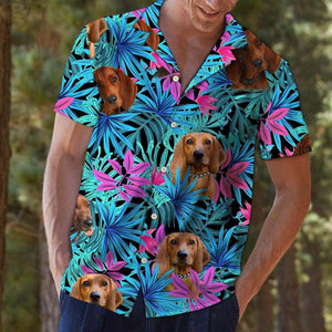 Tropical Redbone Coonhound Multicolor Nice Design Hawaiian Shirt