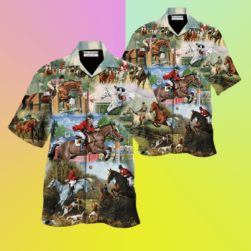 Try Jumping Once You Will Know Its Horse Riding Hawaiian Shirt