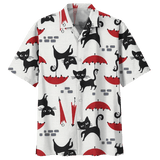Umbrella Cat Hawaiian Shirt