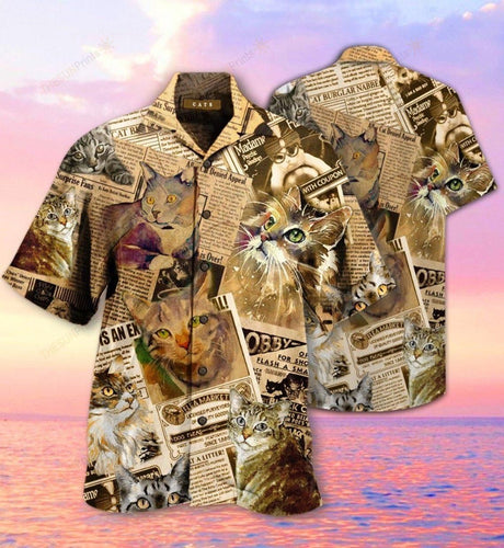 Vintage Cats Multicolor Best Design Hawaiian Shirt