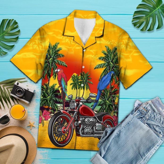 Vintage Motorcycle Hawaiian Shirt