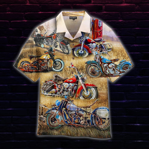 Vitage Motorcycle Hawaiian Shirt