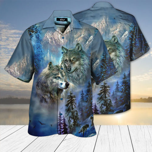 Wolf Couple Hawaiian Shirt