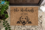 Labrador Retriever Dog Personalized Doormat Custom Doormat Welcome Mat Housewarming Gift Last Name Door Mat
