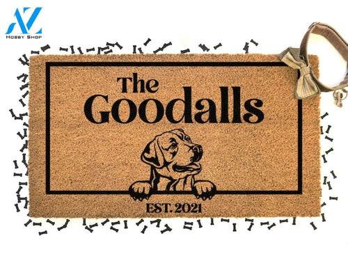 Labrador Retriever Door Mat - Dog Doormat- Custom Pet Breed - Personalized Animal Doormat - Cute Family Pet Lover Gift -
