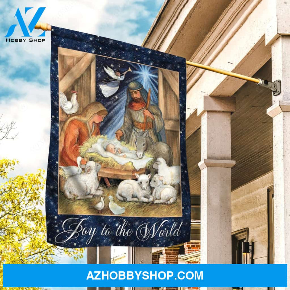 Lamb of God, Birth of Jesus, Angel drawing, Joy to the world - Jesus Flag