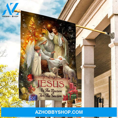 Lamb of God, Christmas gift, Birth of Jesus, Jesus is the reason for the season - Jesus Flag