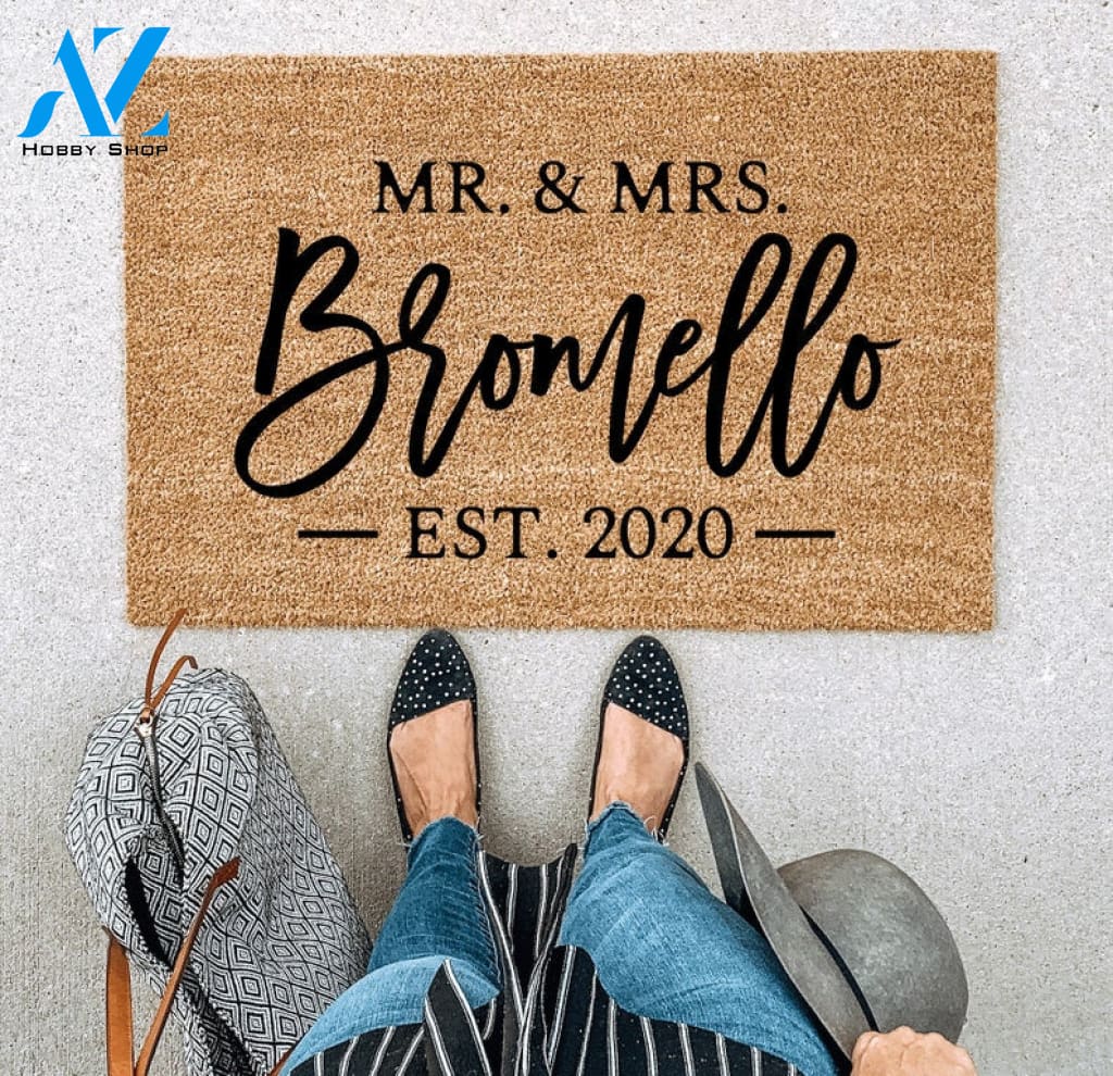 LARGE Custom Doormat Doormat Door Mat Custom Door mat Housewarming Gift Custom Doormat Newlywed Gift House