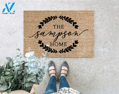 LARGE Custom Doormat Gift for Parents Custom Doormat Anniversary Gift Personalized Doormat Unique Gift