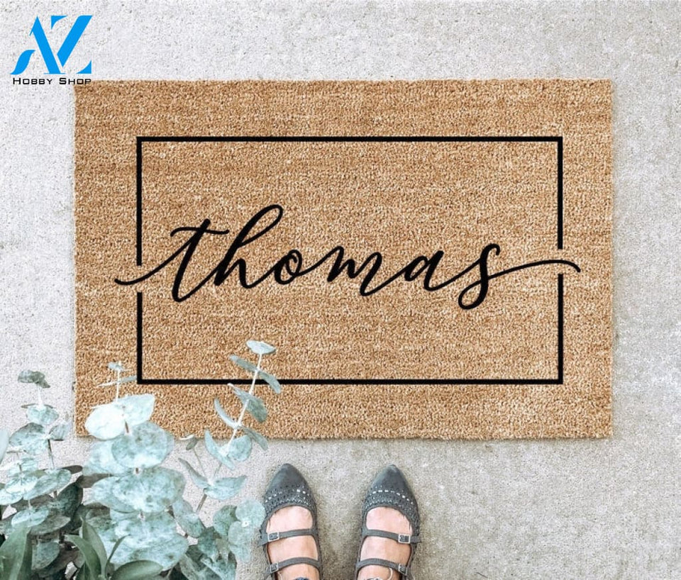 LARGE Custom Doormat Last Name Doormat Housewarming Gift Wedding Gift Custom Doormat Anniversary Gift Personalized