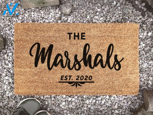 Last Name Doormat - Personalized Doormat - Custom Doormat - Family Name Doormat - Engagement - Closing - Realtor -