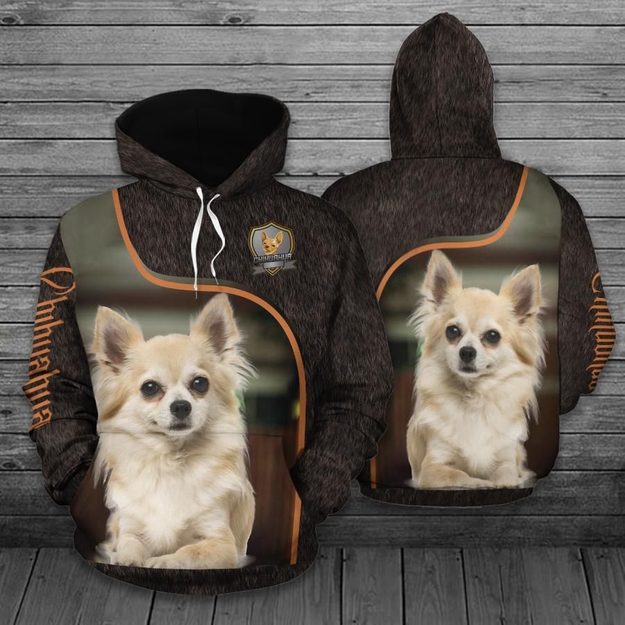 Chihuahua Grey Cute Unisex 3D Hoodie All Over Print