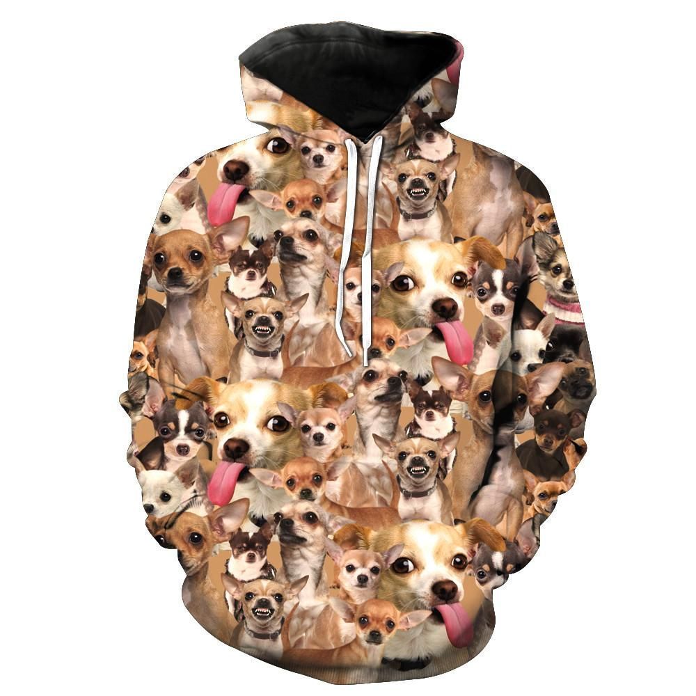 Chihuahua Tan Fashion Unisex 3D Hoodie All Over Print