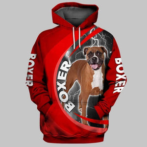 Boxer Dog Unisex 3D Hoodie All Over Print