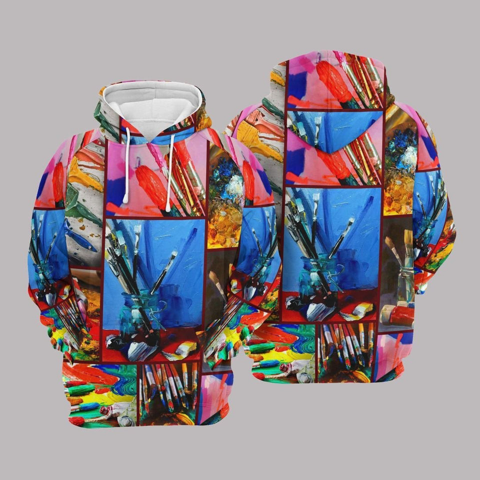 Art Brush Unisex 3D Hoodie All Over Print