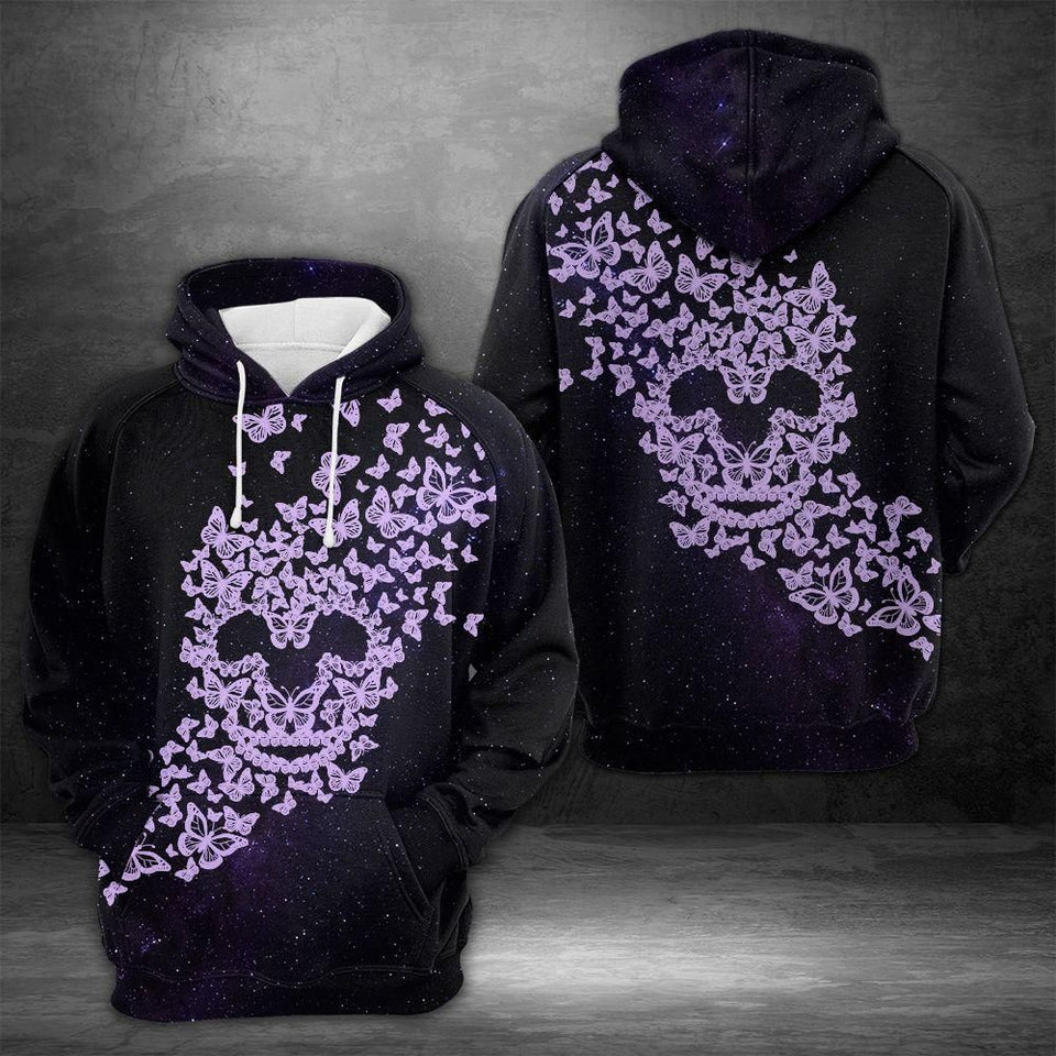 Butterfly Skull Unisex 3D Hoodie All Over Print