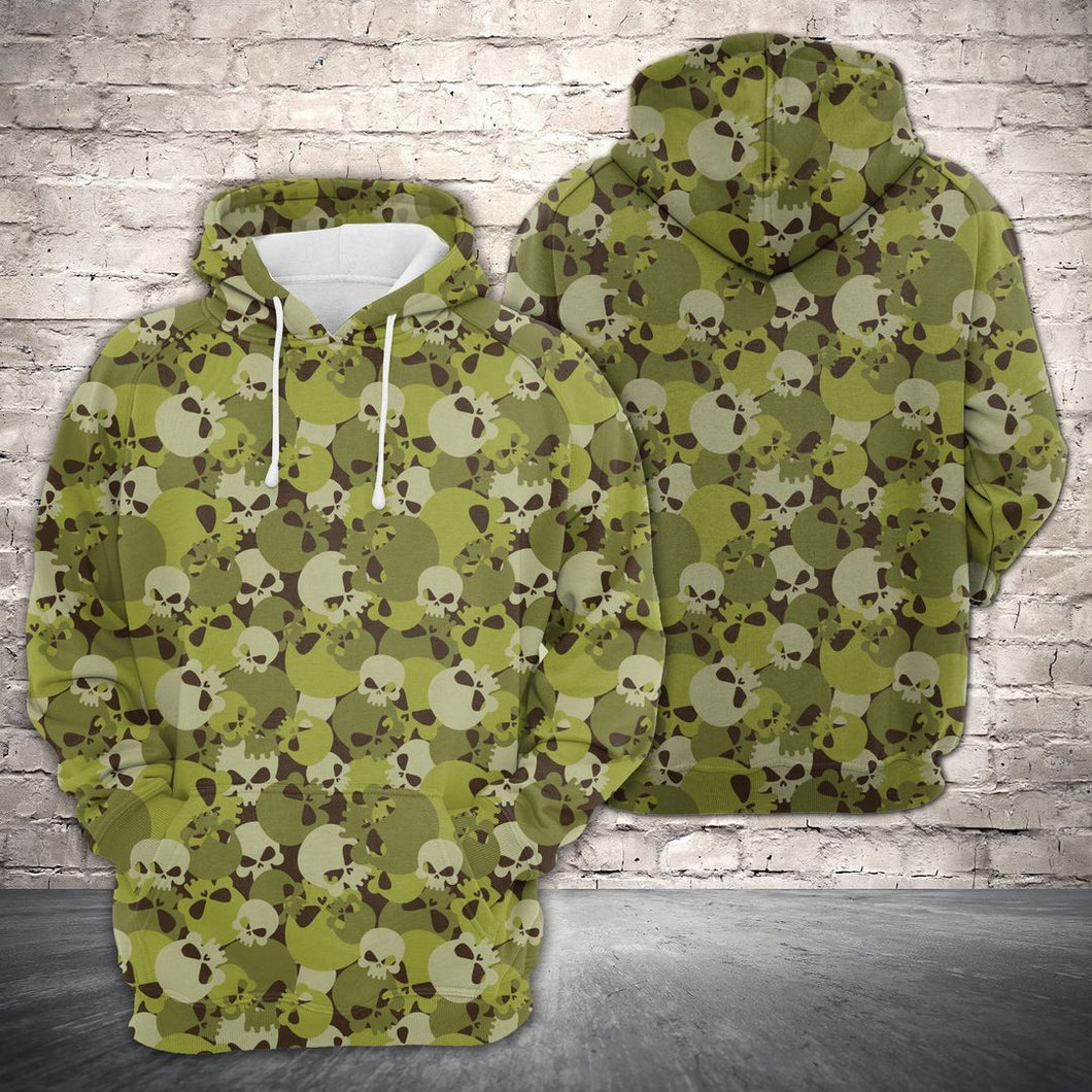 Amazing Camouflage of Skull Unisex 3D Hoodie All Over Print