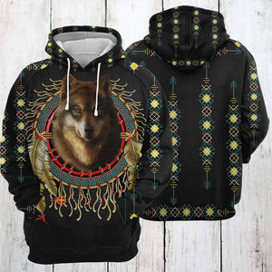 Dreamcatcher Wolf Unisex 3D Hoodie All Over Print