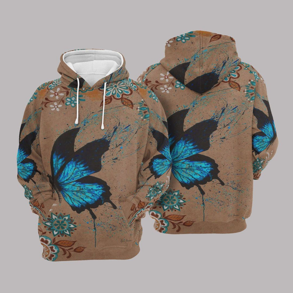 Butterfly Tan Awesome Design Unisex 3D Hoodie All Over Print