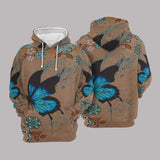 Butterfly Tan Awesome Design Unisex 3D Hoodie All Over Print
