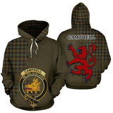 Campbell Argyll Weathered Clan Crest Tartan Unisex 3D Hoodie All Over Print