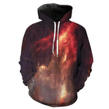 Burning Galaxy Orange Good Quality Unisex 3D Hoodie All Over Print