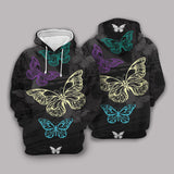 Butterfly Black Amazing Design Unisex 3D Hoodie All Over Print