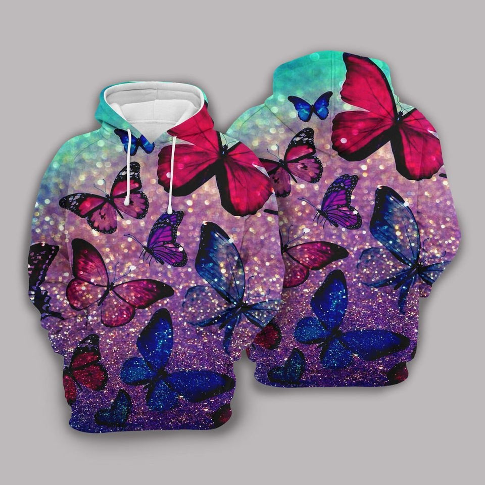Butterfly Multicolor Best Unisex 3D Hoodie All Over Print