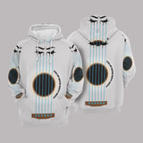 White Guitar Pullover Unisex 3D Hoodie All Over Print