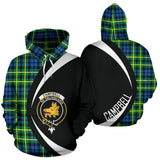 Campbell of Breadalbane Ancient Tartan Circle Unisex 3D Hoodie All Over Print